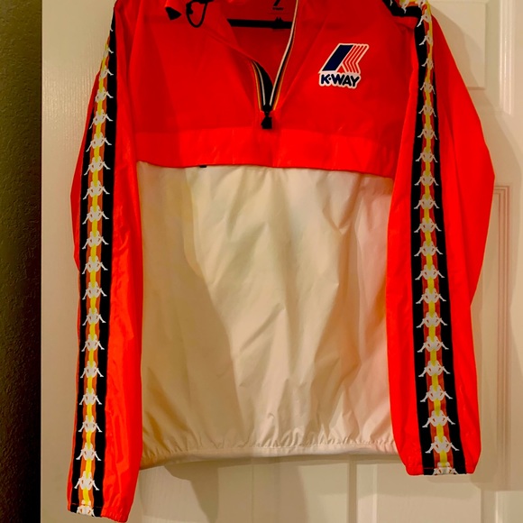 K-Way Kappa co-lab quarter zip windbreaker.